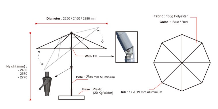Amigo 3 Parasol