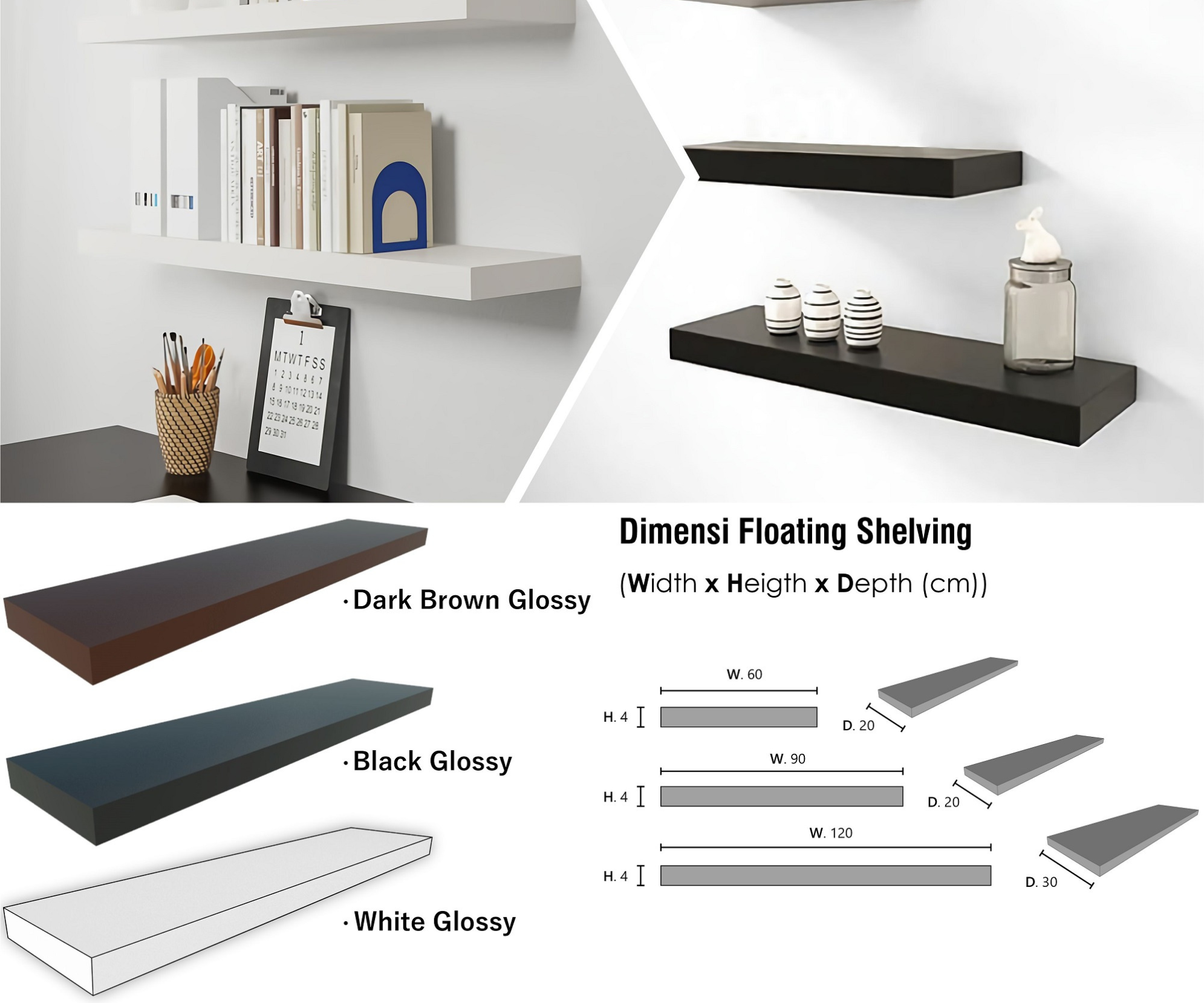 Black Glossy Shelf