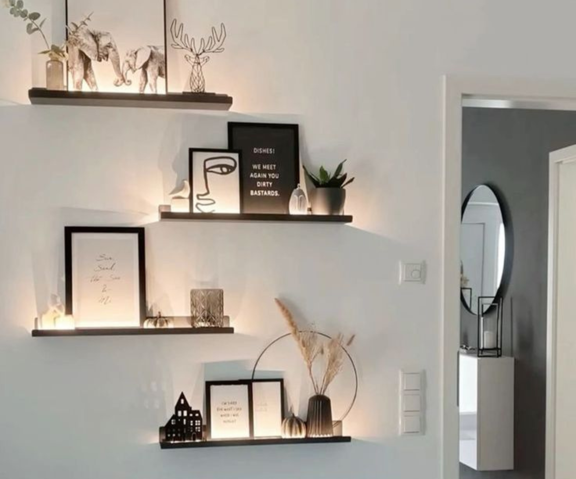 Modern Wall Shelving with Decor